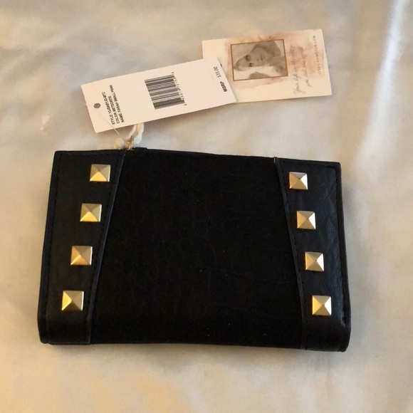 Jessica Simpson Farah Small Fran Faux Leather Indexer Wallet Meteorite NWT - Picture 8 of 12